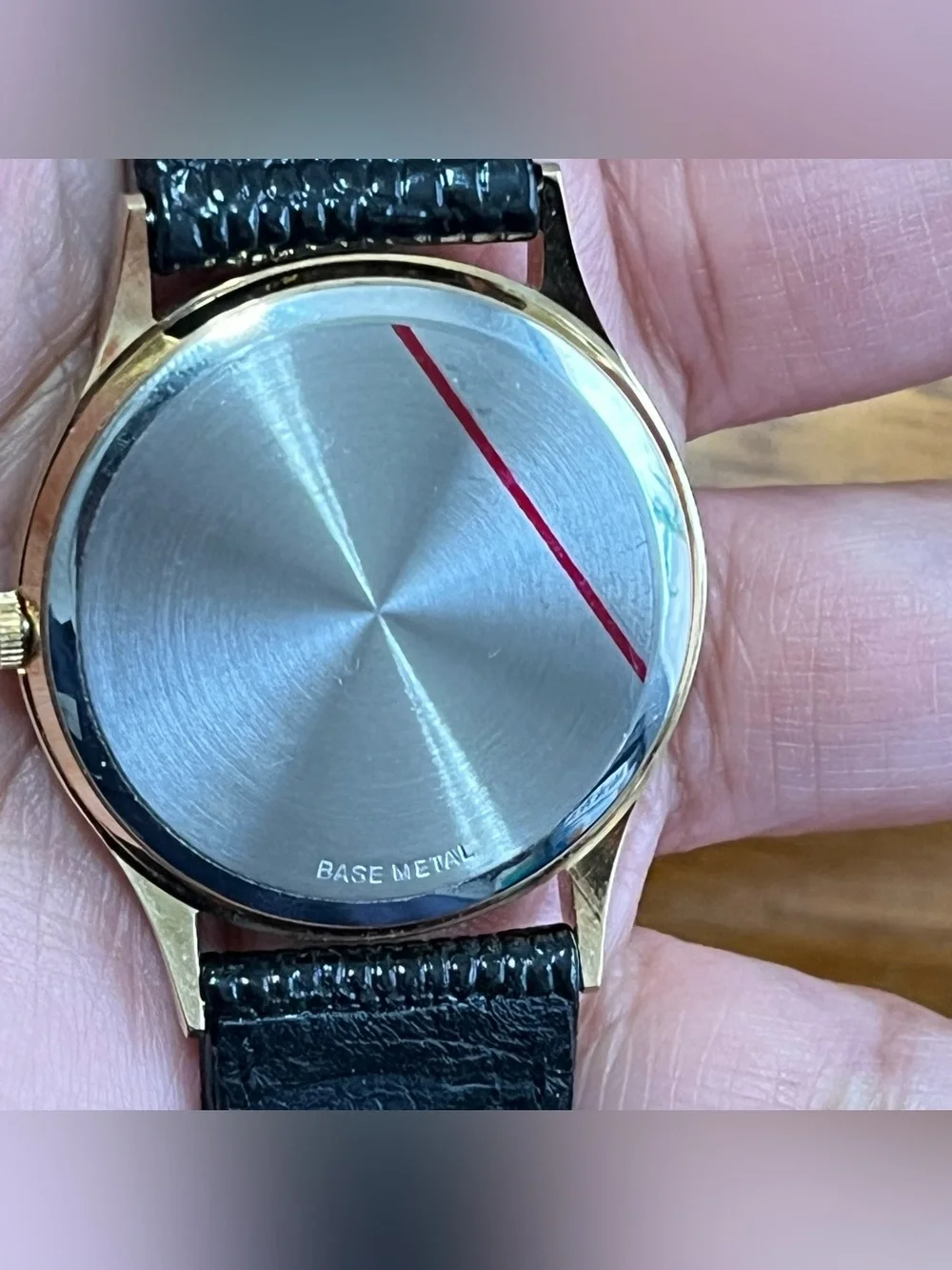 Vintage Wittnauer Pegasus watch gold-tone case leather band unisex